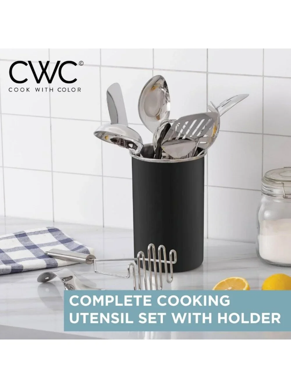 Premium Nonstick Kitchen Utensil Set - 10-Piece Heat Resistant Gadgets & Holder